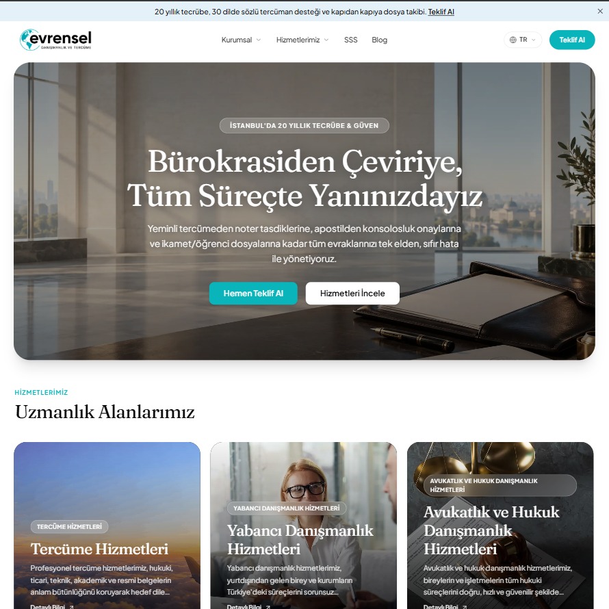 Universal Translation: Corporate Website and Document Tracking System