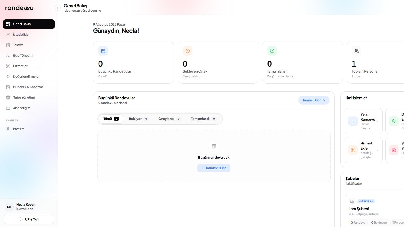 Randewu.co  B2C Platformu 
