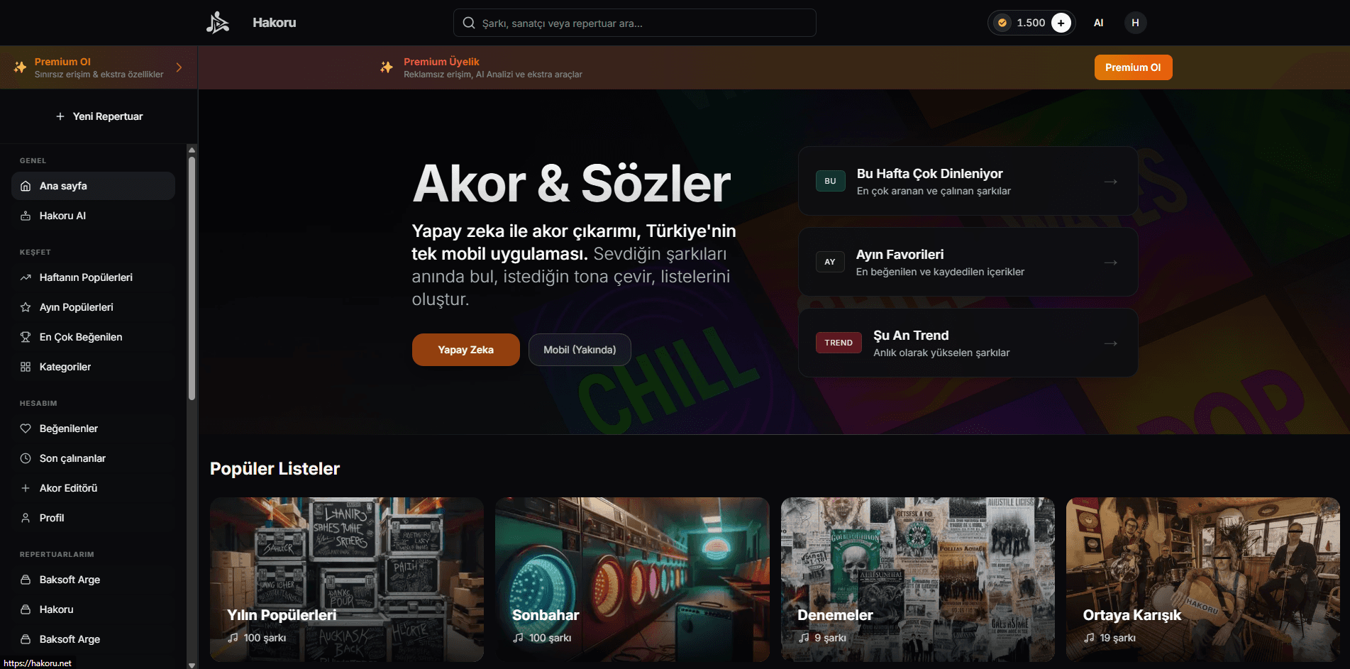 AI Destekli Müzik Kütüphanesi - Baksoft Arge Yazılım Ürünü